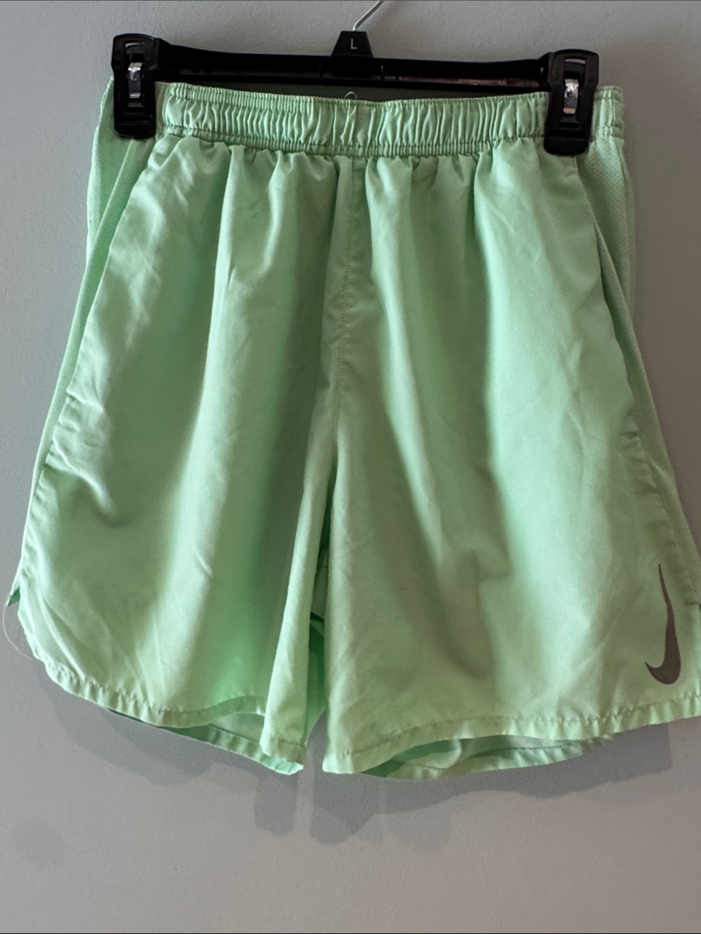 Nike Green Athletic Shorts with Swoosh